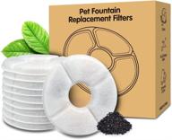 8-pack of activated carbon replacement filters for 81oz/2.4l cat water fountain and pet water fountain логотип