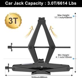 img 3 attached to IMAYCC Scissor Jack Car Portable