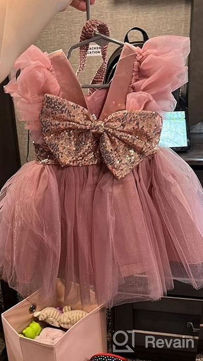 img 1 attached to 🎀 Girls' Clothing Dresses with Bowknot Pageant Dresses Hair Accessories review by Jessica Williams