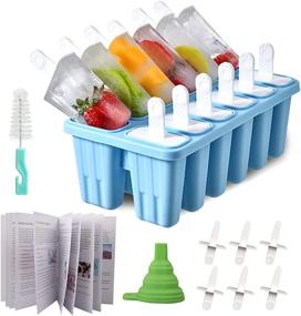 img 4 attached to Make Homemade Popsicles With Miaowoof'S 12-Piece Reusable Silicone Mold Set - BPA-Free, Easy To Clean, And Comes With Recipes!