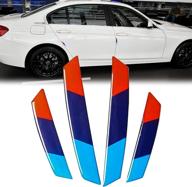 🚗 xotic tech car side door edge guards protector sticker trim with sporty m color strips, compatible with bmw - enhance your vehicle's protection and style! логотип