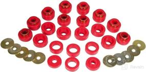 img 1 attached to 🔴 Enhanced Performance Prothane 1-105 Body Mount Bushing Kit for YJ, Vibrant Red, 22 Piece