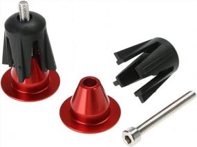 img 2 attached to Bike Handlebar End Plugs - 2 Counts, Rubber Sponge Aluminum For Most Bicycle, Mountain Bike, Road Bike, MTB And BMX (Black/Red/Gold/Blue/Gray)