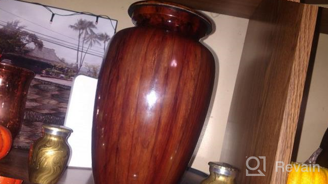 img 1 attached to Handcrafted Funeral Memorial Chestnut Brown Cremation Urn For Human Ashes Adult - Smartchoice review by Michael Hawkins