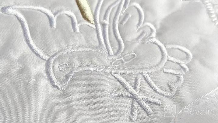 img 1 attached to White Christening Baptism Receiving Blanket For Newborns - Unisex Baby Shawl With Embroidered Cross - Ideal For Boys And Girls By Booulfi review by Louis Loebis