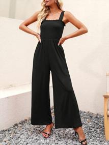 img 2 attached to Women'S Casual Loose Tank Jumpsuit With Smocked Waist & Pockets - Caracilia