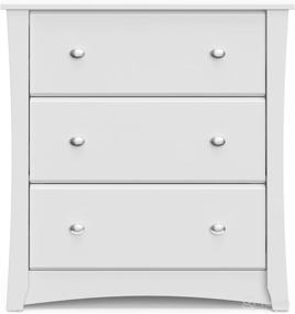 img 1 attached to 🦢 White Storkcraft Crescent 3 Drawer Chest - Enhanced SEO