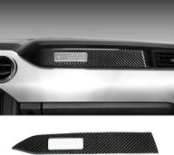 🚗 enhance your ford mustang's interior with meeaotumo carbon fiber dash panel cover (2015-2021) logo