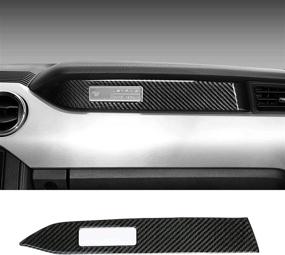 img 4 attached to 🚗 Enhance Your Ford Mustang's Interior with MEEAOTUMO Carbon Fiber Dash Panel Cover (2015-2021)