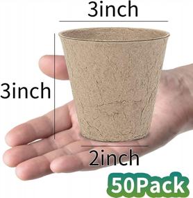 img 3 attached to Organic Seed Starter Peat Pots - Pack Of 50 Heavy-Duty Thickened Planting Cups For Seedlings And Germination, Made Of Paper Pulp Peat Pot For Effective Plant Growth - TCBWFY 3