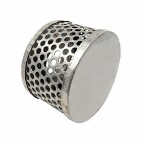 img 1 attached to Gloxco 2" Suction Strainer, Round Hole, Stainless Steel (STR-RH200)