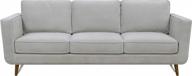 grey stationary upholstered sofa with pulaski 89 frame and mist shelter style logo