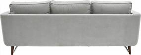 img 1 attached to Grey Stationary Upholstered Sofa With Pulaski 89 Frame And Mist Shelter Style