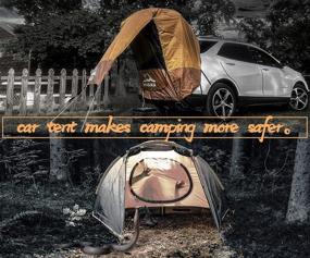 img 2 attached to 🏕️ Waterproof Tailgate Shade Awning Tent for Car Camping - Midsize to Full Size SUV Van - Road Trip Essentials - UPF 50+ Black (Small), 3000MM