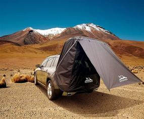 img 3 attached to 🏕️ Waterproof Tailgate Shade Awning Tent for Car Camping - Midsize to Full Size SUV Van - Road Trip Essentials - UPF 50+ Black (Small), 3000MM