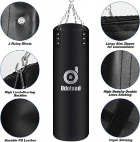 img 2 attached to Odoland 10-In-1 Boxing And Martial Arts Training Set For Kids - Includes Punching Bag, Gloves, Reflex Balls, And Protective Gear