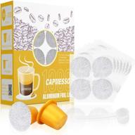 🔸 capmesso 1000pcs espresso foils and refillable capsules with 6 reusable pods - compatible with nespresso original line machines logo