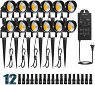 12pack zuckeo low voltage led landscape lights with timer transformer and connector - waterproof warm white spotlights for garden, pathway, wall, tree, and flood outdoor lighting - 12v 24v kit logo