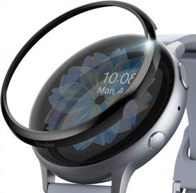 img 4 attached to Enhance Your Galaxy Watch Active 2 (44Mm) With Ringke Bezel Styling Cover - Glossy Black