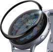 enhance your galaxy watch active 2 (44mm) with ringke bezel styling cover - glossy black logo