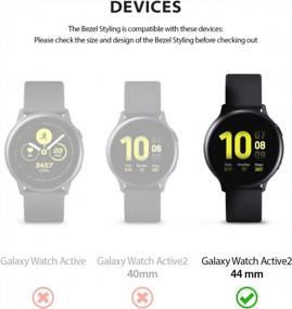 img 3 attached to Enhance Your Galaxy Watch Active 2 (44Mm) With Ringke Bezel Styling Cover - Glossy Black