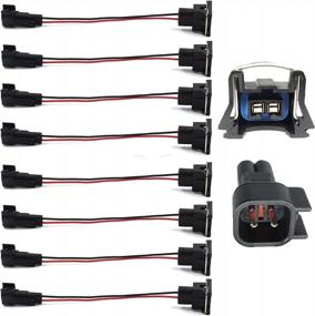 img 4 attached to LS2 LS3 LS7 EV6 Engine Wire Harness To LS1 LS6 LT1 EV1 Injector Adapters - 8 Pack Of Sport Injector Adaptor Plugs And Connectors For Enhanced Performance