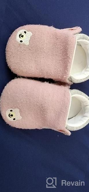 img 1 attached to Adorable Cartoon Baby Slippers With Non-Skid Sole For New Walkers - Soft Indoor Socks For Infant Boys And Girls - Crib Moccasins With Cute Animal Designs review by Dana Young