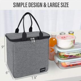 img 3 attached to Large Waterproof Insulated Lunch Tote Bag For Men And Women By VAGREEZ In Grey
