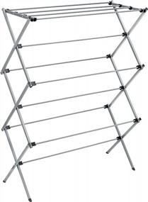 img 3 attached to Honey Can Do Large Collapsible Clothes Drying Rack DRY-09066 in Silver