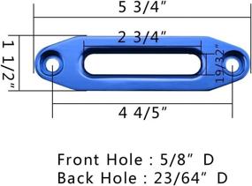 img 1 attached to 🏋️ Astra Depot Blue Hawse Fairlead ATV UTV Truck KFI Ramsey Synthetic Winch Rope 4000lbs - High-Grade Aluminum Construction 4 4/5" x 1 1/2