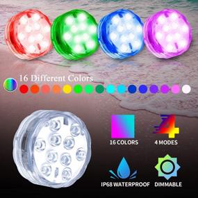 img 3 attached to Creatrek Submersible LED Lights - Color Changing, Ideal For Underwater Pools, Campouts, Garden Vases, Fish Tanks, Fountains, And Bathtubs (3 Pack, RGB)