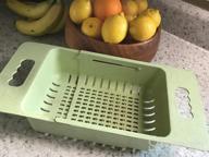 img 1 attached to MineSign'S Adjustable Over The Sink Collapsible Colander - Perfect For Fruits And Veggies In Your Kitchen review by Johnny Santana