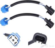 amonly h13 9008 male to h4 9003 female adapter: jeep wrangler jk jku 7 inch led headlight cable kit - 2 pcs логотип