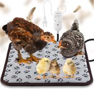 electric heating mat chicken coop heater | adjustable heated pad blankets | 110v power 20w heating pad | warming bed mats for chickens | chew resistant cord | pet supplies logo