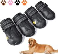 🐾 xsy&amp;g dog boots: waterproof dog shoes with reflective anti-slip sole - skid-proof outdoor dog booties for medium dogs (4-pack) логотип