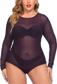 img 2 attached to 👗 Exclusive through-body leotard clubwear: Involand Women's Clothing Collection, featuring stylish bodysuits