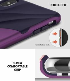 img 2 attached to Protect Your IPhone Xs Max With Ringke Wave: Heavy Duty Dual Layer Case In Metallic Purple