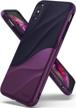 protect your iphone xs max with ringke wave: heavy duty dual layer case in metallic purple logo