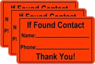 🚣 highly-visible kayak recovery stickers - weatherproof outdoor decals for lost kayaks, personalized name and phone info vinyl for safe retrieval, contact this number upon finding canoe (orange, 3-pack) логотип