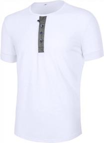img 4 attached to APTRO Men'S Fashion Short Sleeve Casual Shirt Cotton Henley Summer T-Shirt