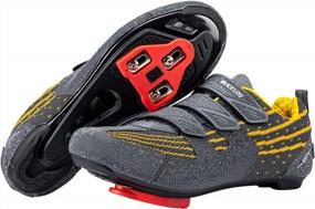 img 4 attached to BUCKLOS Unisex Cycling Shoes With Delta Cleats Compatible With Peloton, Look Delta, And Shimano SPD, Perfect For Indoor And Outdoor Spin Workouts