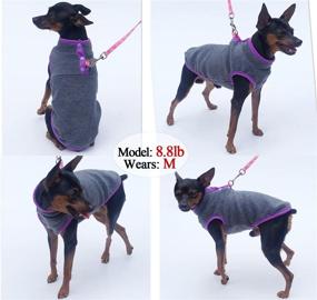 img 2 attached to 🐶 2-Pack Dog Fleece Vest Sweater, Cozy Pullover Fleece Puppy Jacket, Winter Warm Cold Weather Coat, Pet Stretch Fleece Apparel with Buttons Costumes for Small Medium Dogs Cats (Small)