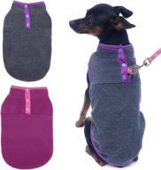 🐶 2-pack dog fleece vest sweater, cozy pullover fleece puppy jacket, winter warm cold weather coat, pet stretch fleece apparel with buttons costumes for small medium dogs cats (small) логотип