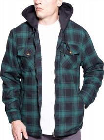 img 4 attached to Men'S Visive Flannel Jacket With Sherpa Lined Zip Up Hoodie (Big And Tall Sizes)