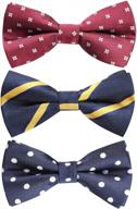 👔 hisdern pre tied bowties for men - adjustable, ideal for weddings with accessory options for ties, cummerbunds & pocket squares logo