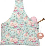 large floral knitting tote bag yarn storage organizer for large projects logo