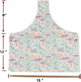 img 1 attached to Large Floral Knitting Tote Bag Yarn Storage Organizer For Large Projects