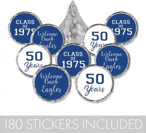 img 2 attached to Customizable Party Favor Stickers For Class Reunions - Pack Of 180 Labels (Blue)