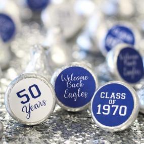 img 3 attached to Customizable Party Favor Stickers For Class Reunions - Pack Of 180 Labels (Blue)