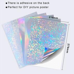 img 2 attached to 10Pack Uinkit Holographic Sticker Paper 8.5X11In - Waterproof, Quick-Drying Vinyl For Inkjet & Laser Printers (Variety Pack Of 5 Colors)